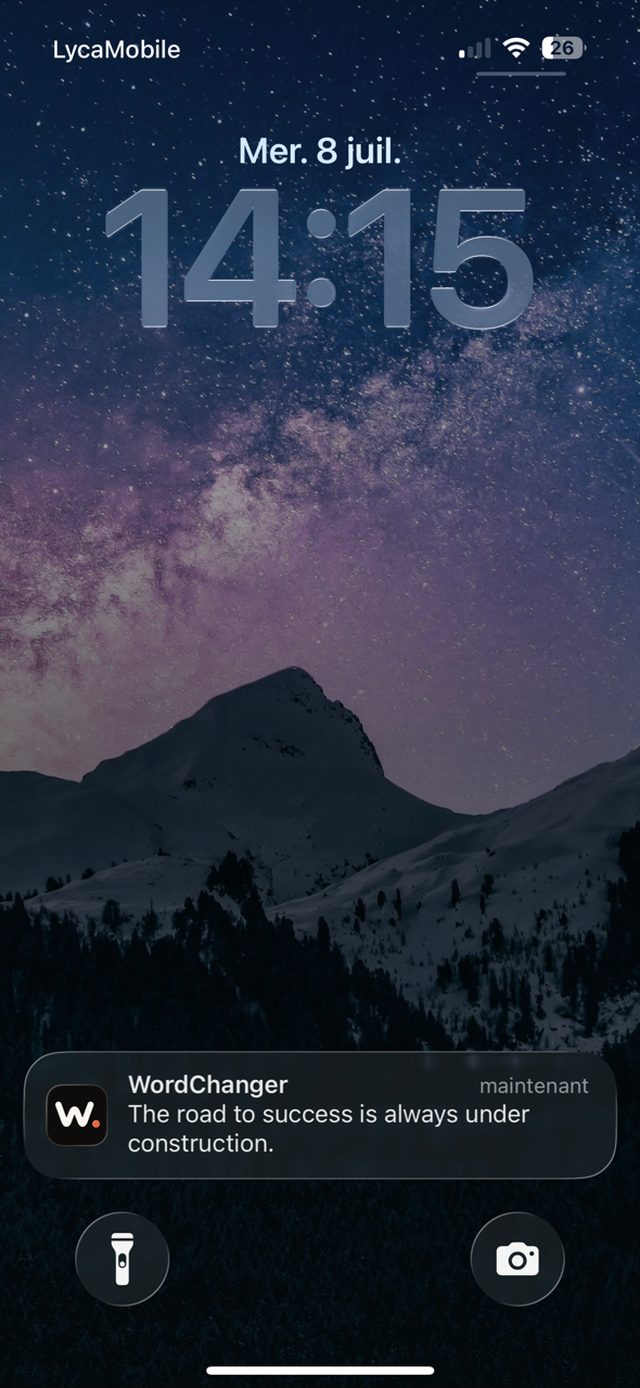 Widgets and quotes on the lock screen